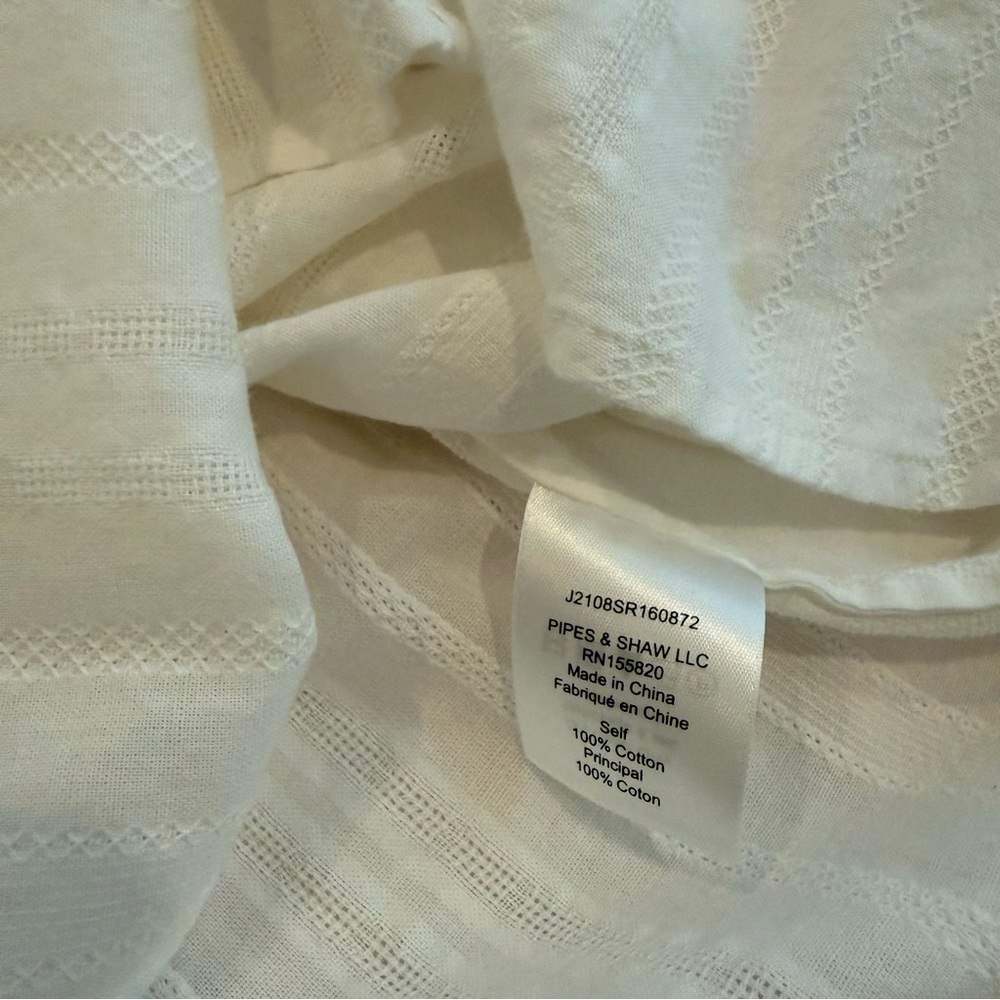 Veronica Beard white embroidered cotton top, M - Picture 7 of 7